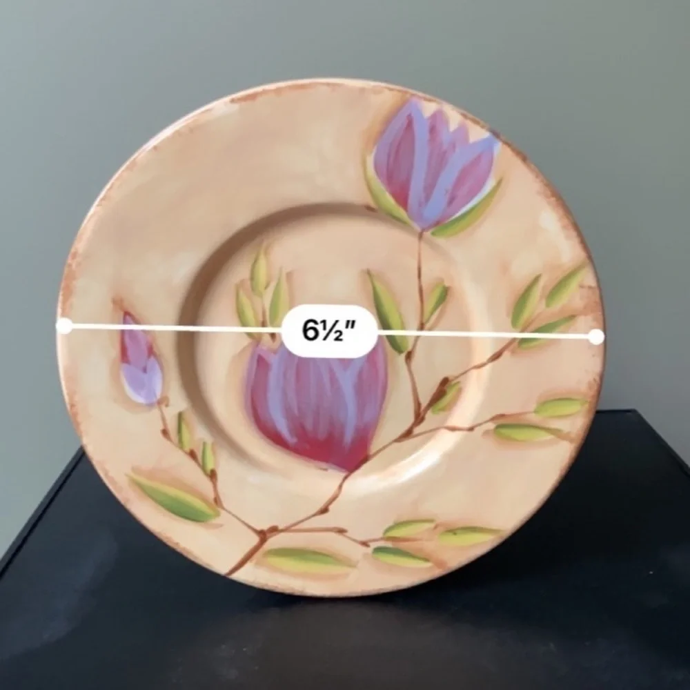 Yankee Candle | Floral Tulip Hand-Painted Ceramic Saucer Dish